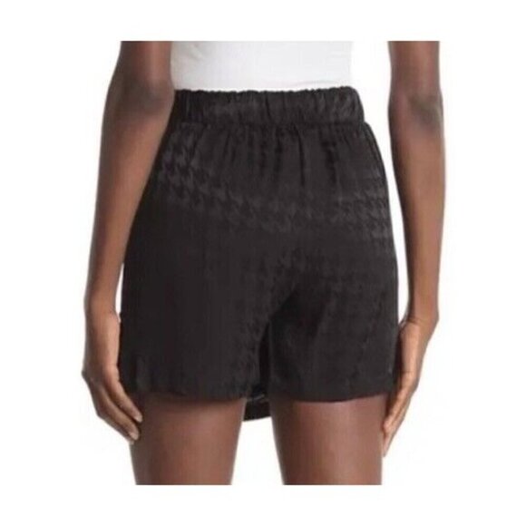 Laundry by Shelli Segal Sz S Black Ruffled Houndstooth Faux Wrap Skort NWT NEW - Picture 2 of 9